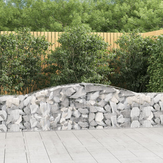 Gabione mit Hochbogen 400x30x60/80 cm Verzinktes Eisen - Pazzar.ch