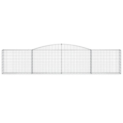 Gabione mit Hochbogen 400x30x80/100 cm Verzinktes Eisen - Pazzar.ch