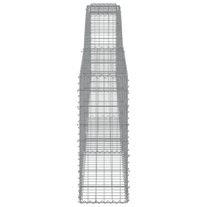 Gabione mit Hochbogen 400x30x80/100 cm Verzinktes Eisen - Pazzar.ch
