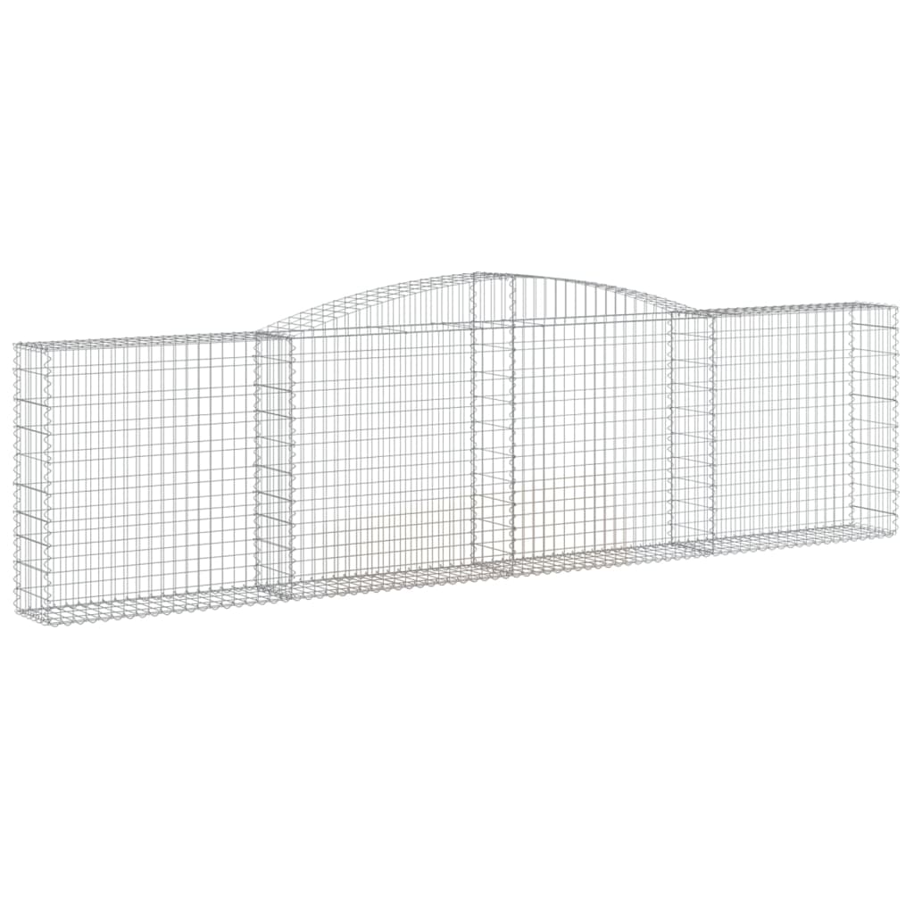 Gabione mit Hochbogen 400x30x100/120 cm Verzinktes Eisen - Pazzar.ch