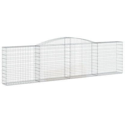Gabione mit Hochbogen 400x30x100/120 cm Verzinktes Eisen - Pazzar.ch
