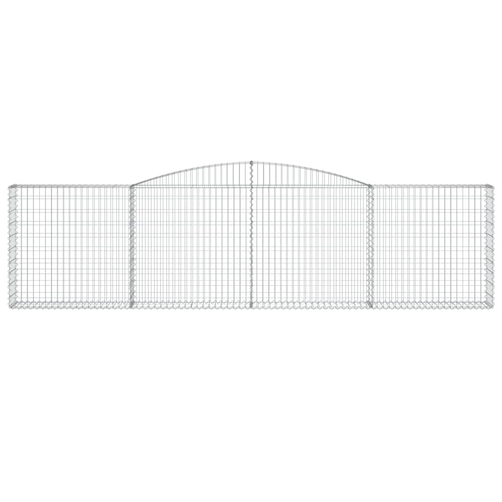 Gabione mit Hochbogen 400x30x100/120 cm Verzinktes Eisen - Pazzar.ch