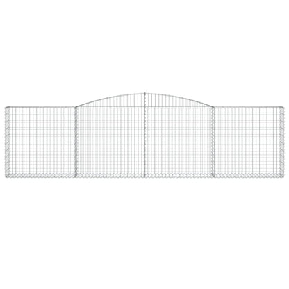 Gabione mit Hochbogen 400x30x100/120 cm Verzinktes Eisen - Pazzar.ch