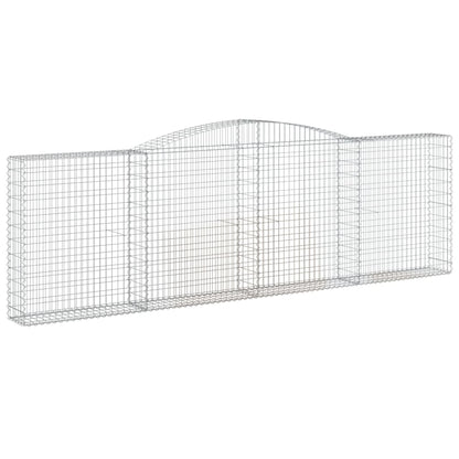 Gabione mit Hochbogen 400x30x120/140 cm Verzinktes Eisen - Pazzar.ch