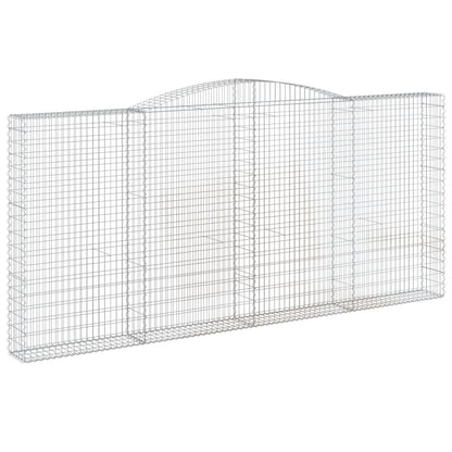 Gabione mit Hochbogen 400x30x180/200 cm Verzinktes Eisen - Pazzar.ch