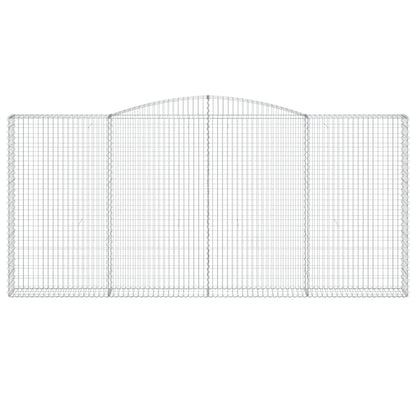Gabione mit Hochbogen 400x30x180/200 cm Verzinktes Eisen - Pazzar.ch