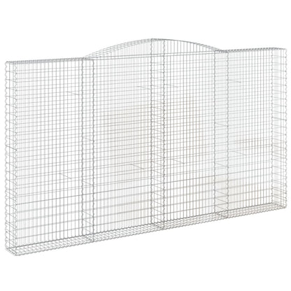 Gabione mit Hochbogen 400x30x220/240 cm Verzinktes Eisen - Pazzar.ch