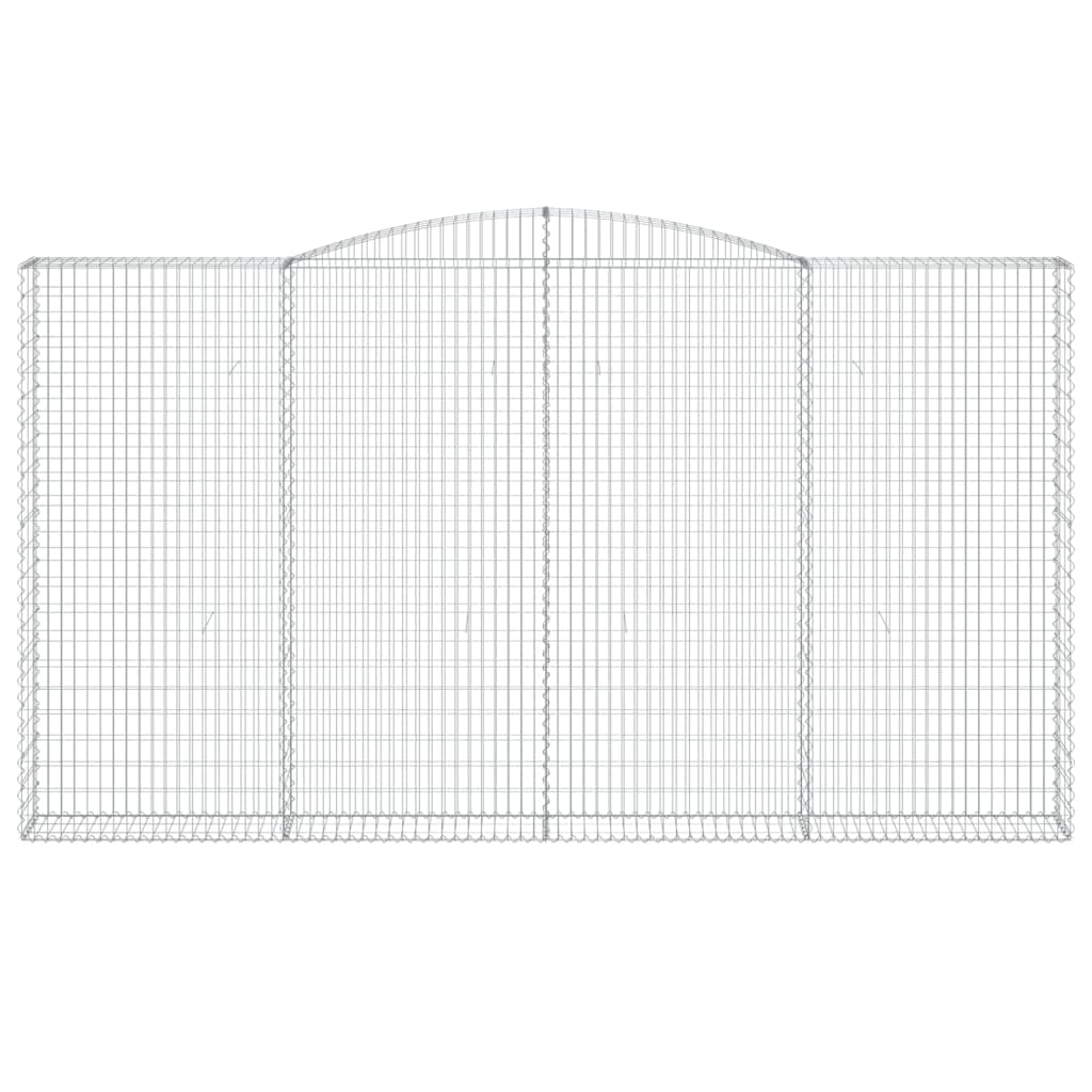 Gabione mit Hochbogen 400x30x220/240 cm Verzinktes Eisen - Pazzar.ch