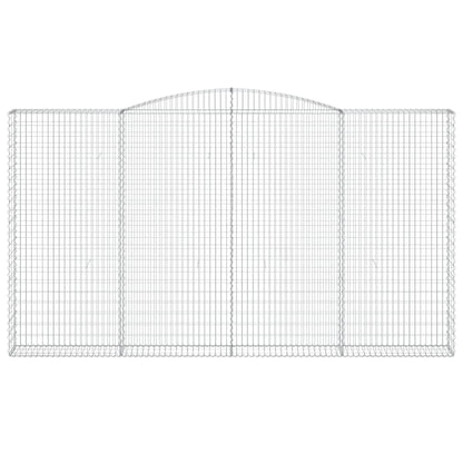 Gabione mit Hochbogen 400x30x220/240 cm Verzinktes Eisen - Pazzar.ch