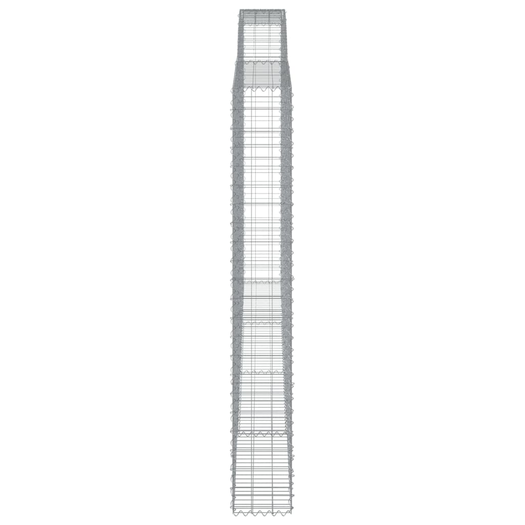 Gabione mit Hochbogen 400x30x220/240 cm Verzinktes Eisen - Pazzar.ch
