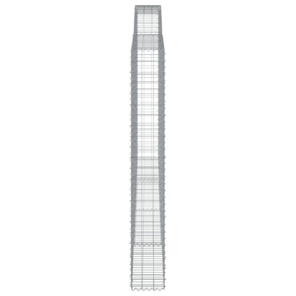 Gabione mit Hochbogen 400x30x220/240 cm Verzinktes Eisen - Pazzar.ch