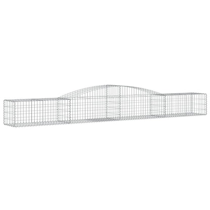 Gabione mit Hochbogen 400x50x40/60 cm Verzinktes Eisen - Pazzar.ch