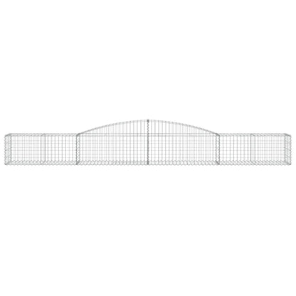 Gabione mit Hochbogen 400x50x40/60 cm Verzinktes Eisen - Pazzar.ch