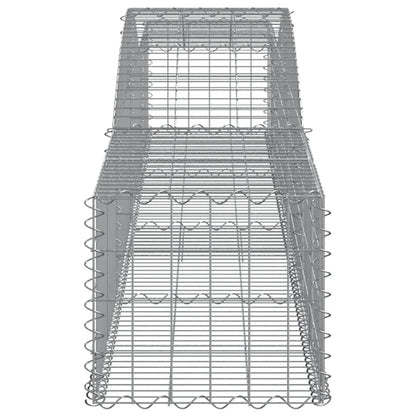 Gabione mit Hochbogen 400x50x40/60 cm Verzinktes Eisen - Pazzar.ch
