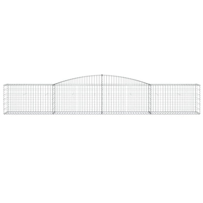 Gabione mit Hochbogen 400x50x60/80 cm Verzinktes Eisen - Pazzar.ch