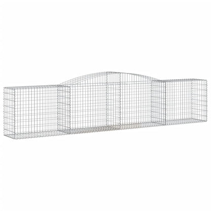 Gabione mit Hochbogen 400x50x80/100 cm Verzinktes Eisen - Pazzar.ch