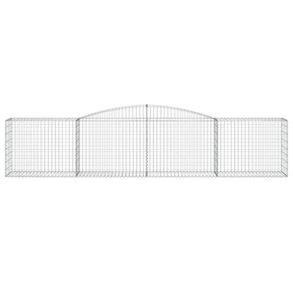 Gabione mit Hochbogen 400x50x80/100 cm Verzinktes Eisen - Pazzar.ch