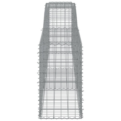 Gabione mit Hochbogen 400x50x80/100 cm Verzinktes Eisen - Pazzar.ch