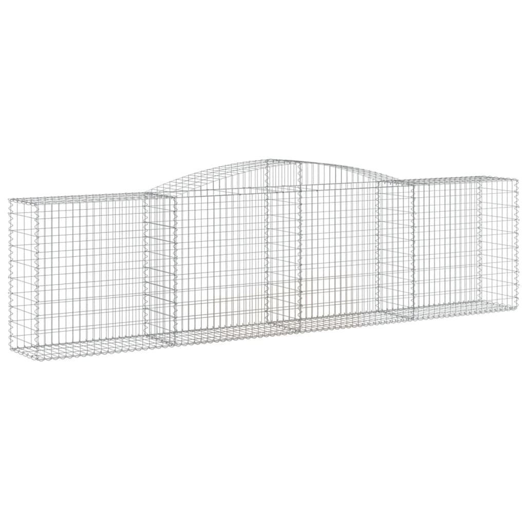 Gabione mit Hochbogen 400x50x100/120 cm Verzinktes Eisen - Pazzar.ch