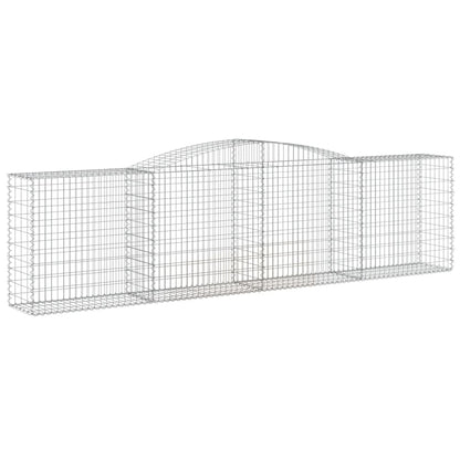 Gabione mit Hochbogen 400x50x100/120 cm Verzinktes Eisen - Pazzar.ch