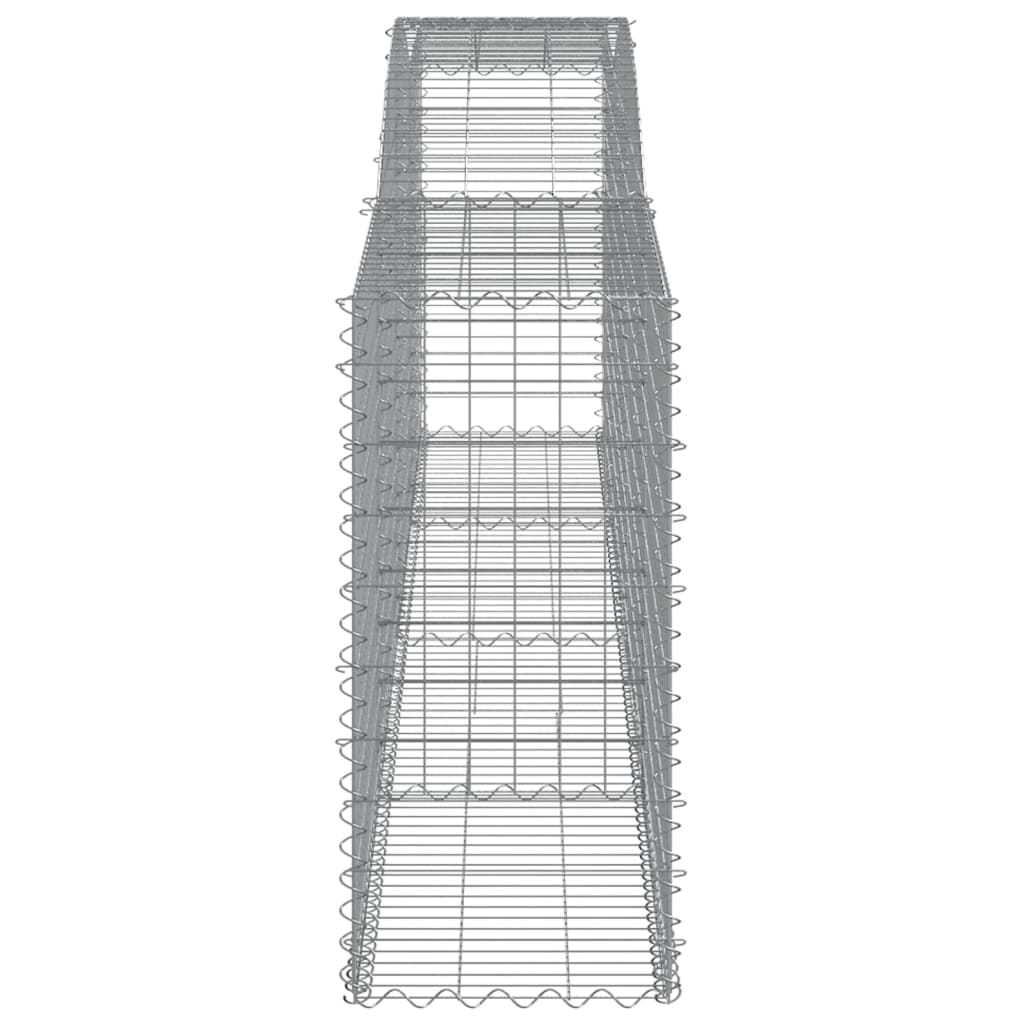 Gabione mit Hochbogen 400x50x100/120 cm Verzinktes Eisen