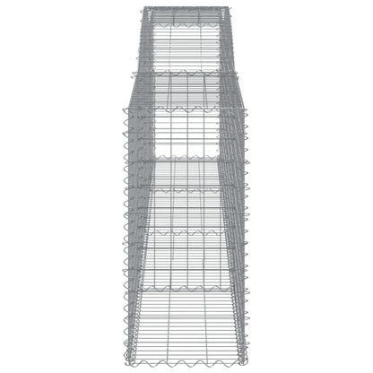 Gabione mit Hochbogen 400x50x100/120 cm Verzinktes Eisen - Pazzar.ch