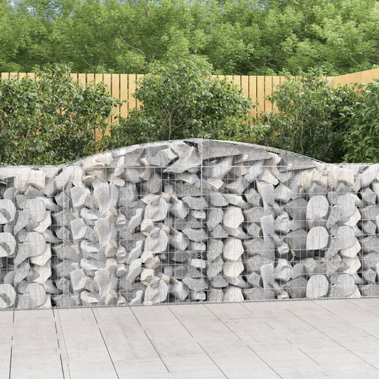 Gabione mit Hochbogen 400x50x100/120 cm Verzinktes Eisen - Pazzar.ch