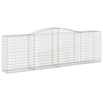 Gabione mit Hochbogen 400x50x120/140 cm Verzinktes Eisen - Pazzar.ch