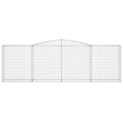 Gabione mit Hochbogen 400x50x120/140 cm Verzinktes Eisen - Pazzar.ch