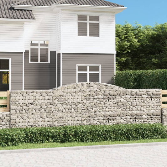 Gabione mit Hochbogen 400x50x120/140 cm Verzinktes Eisen - Pazzar.ch