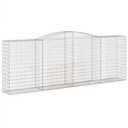 Gabione mit Hochbogen 400x50x140/160 cm Verzinktes Eisen - Pazzar.ch