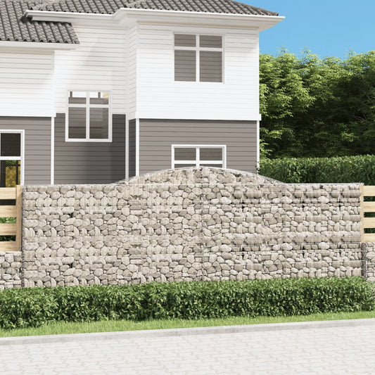 Gabione mit Hochbogen 400x50x140/160 cm Verzinktes Eisen - Pazzar.ch