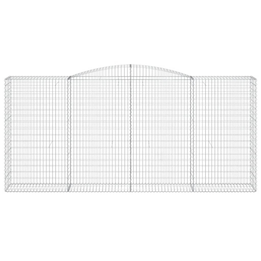 Gabione mit Hochbogen 400x50x180/200 cm Verzinktes Eisen