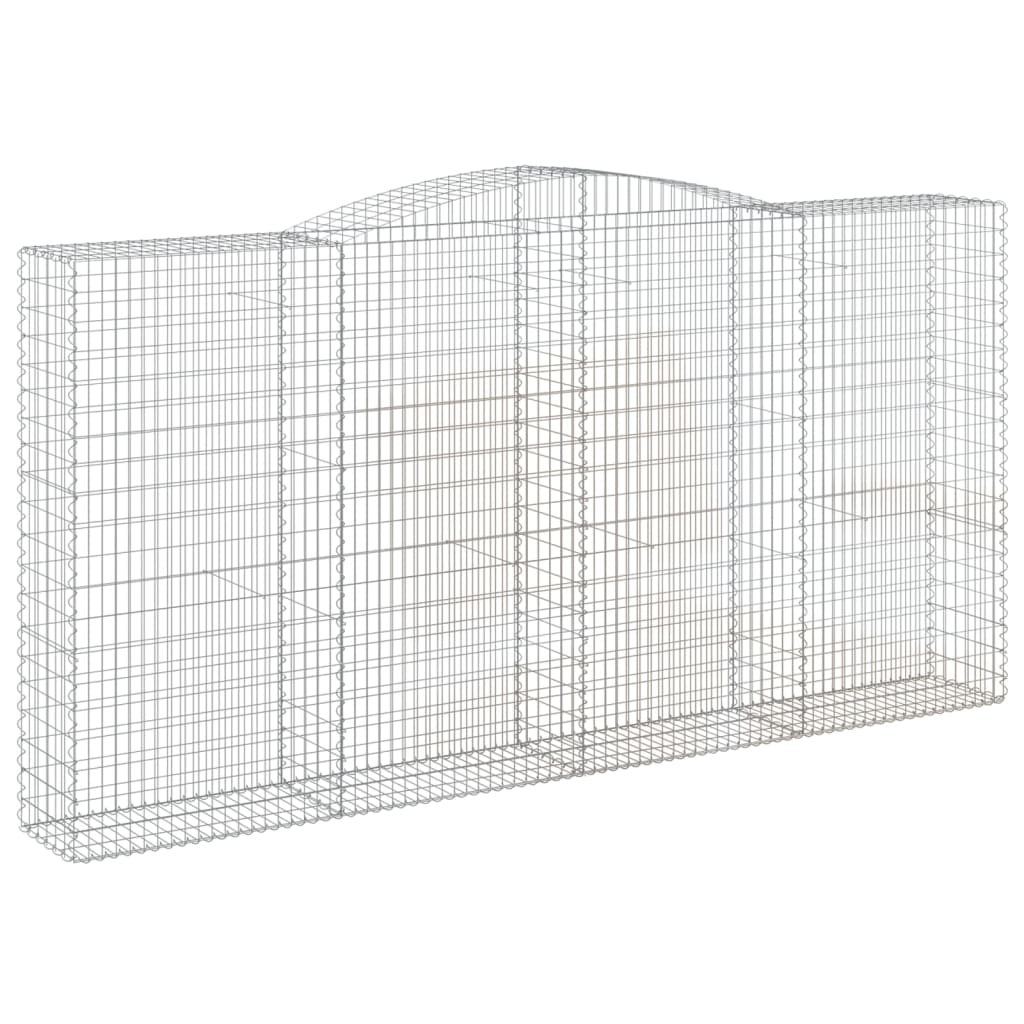 Gabione mit Hochbogen 400x50x200/220 cm Verzinktes Eisen - Pazzar.ch