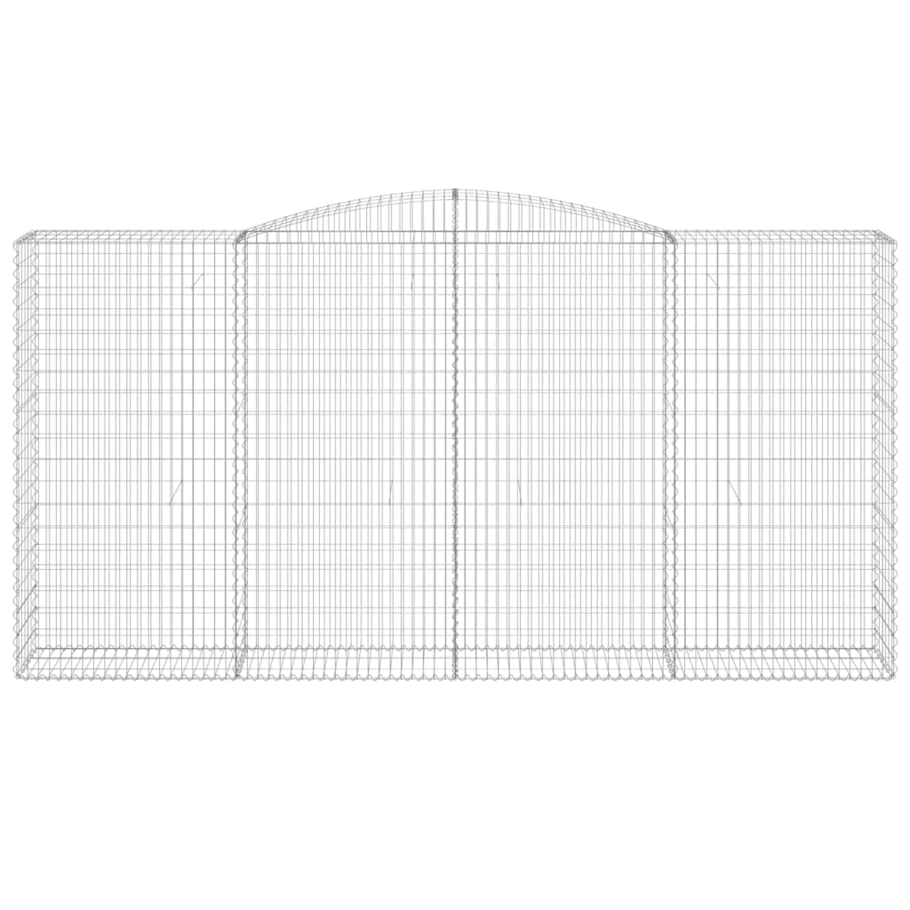 Gabione mit Hochbogen 400x50x200/220 cm Verzinktes Eisen - Pazzar.ch