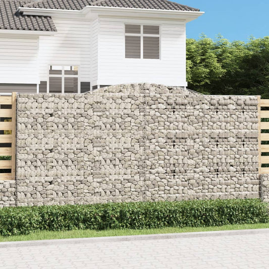 Gabione mit Hochbogen 400x50x200/220 cm Verzinktes Eisen - Pazzar.ch