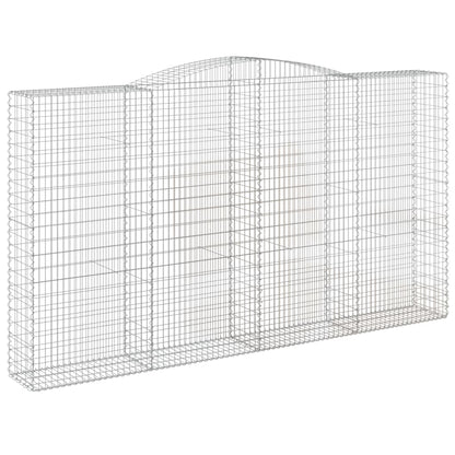 Gabione mit Hochbogen 400x50x220/240 cm Verzinktes Eisen - Pazzar.ch