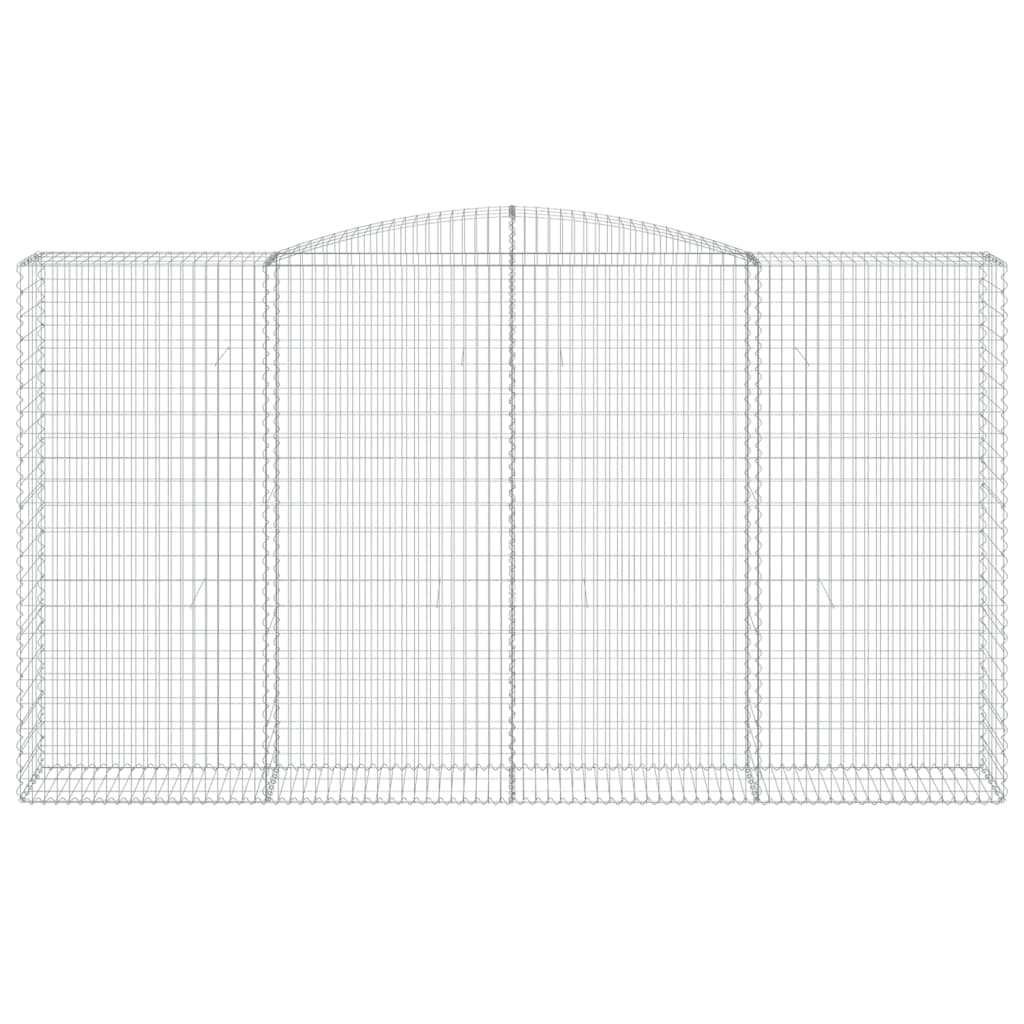 Gabione mit Hochbogen 400x50x220/240 cm Verzinktes Eisen - Pazzar.ch