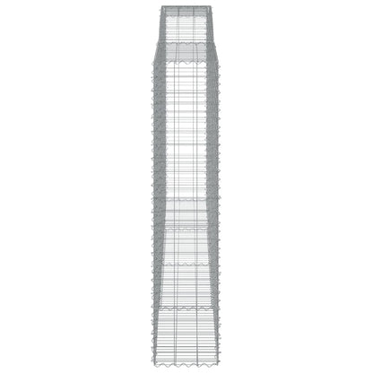 Gabione mit Hochbogen 400x50x220/240 cm Verzinktes Eisen - Pazzar.ch