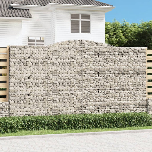 Gabione mit Hochbogen 400x50x220/240 cm Verzinktes Eisen - Pazzar.ch