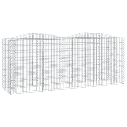 Gabionen-Hochbeet mit Hochbogen 200x50x100 cm Verzinktes Eisen - Pazzar.ch