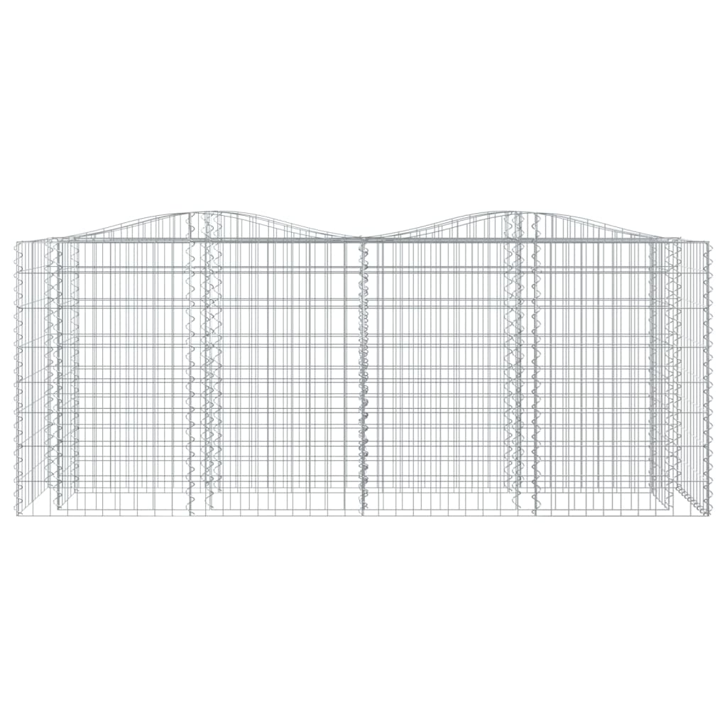 Gabionen-Hochbeet mit Hochbogen 200x50x100 cm Verzinktes Eisen - Pazzar.ch