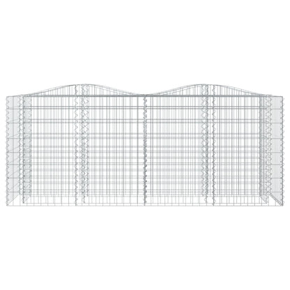 Gabionen-Hochbeet mit Hochbogen 200x50x100 cm Verzinktes Eisen - Pazzar.ch