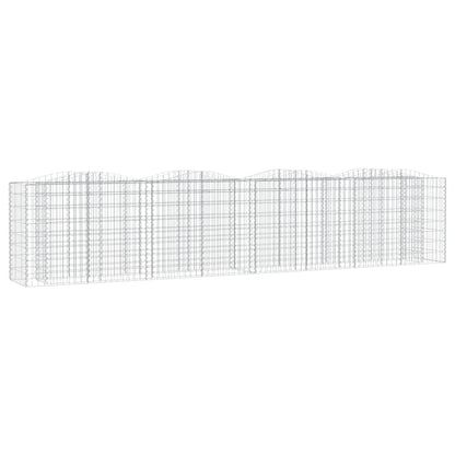 Gabionen-Hochbeet mit Hochbogen 400x50x100 cm Verzinktes Eisen - Pazzar.ch