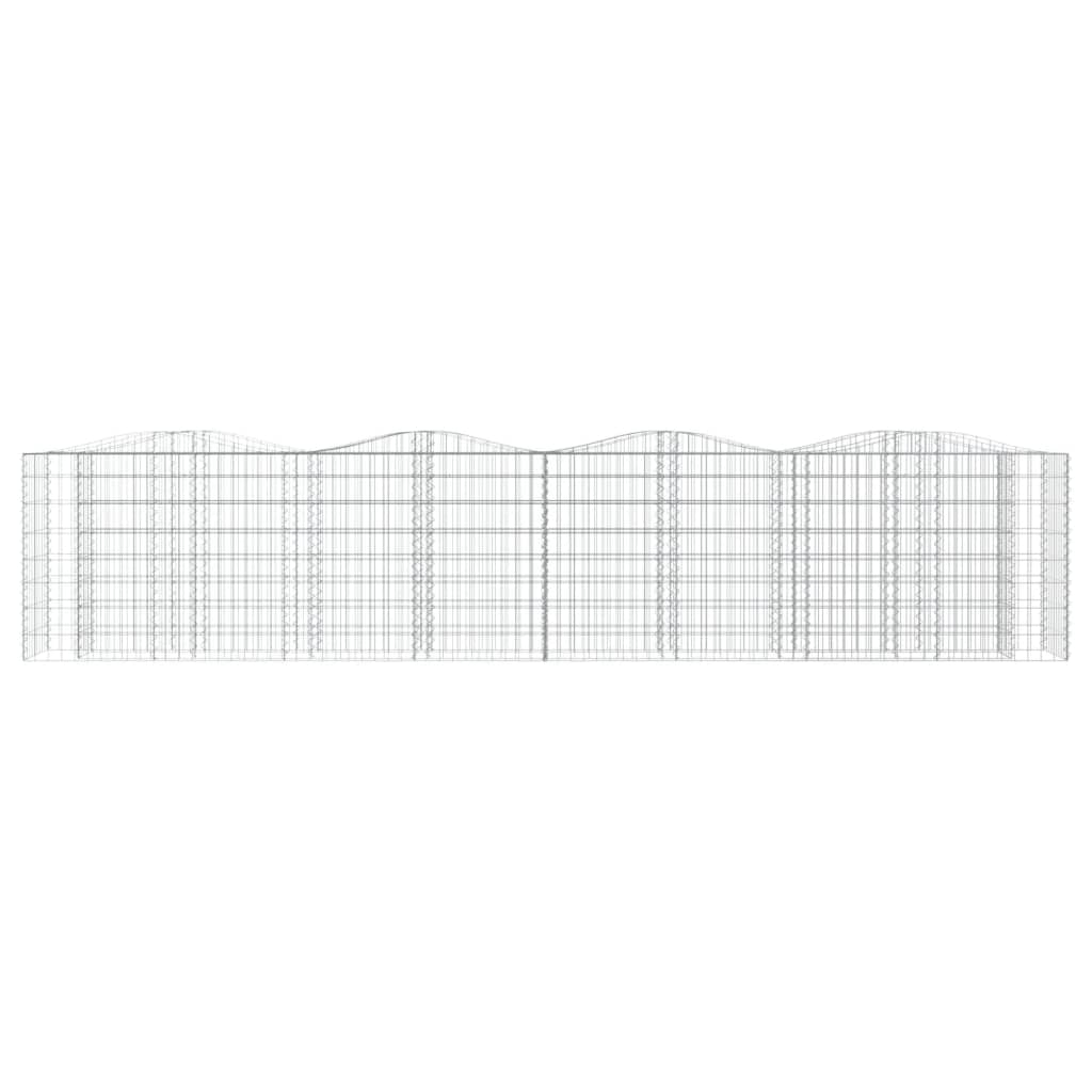 Gabionen-Hochbeet mit Hochbogen 400x50x100 cm Verzinktes Eisen