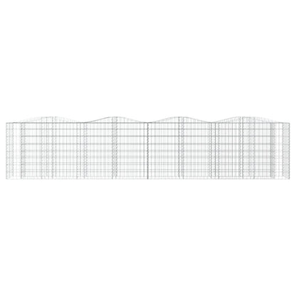 Gabionen-Hochbeet mit Hochbogen 400x50x100 cm Verzinktes Eisen - Pazzar.ch