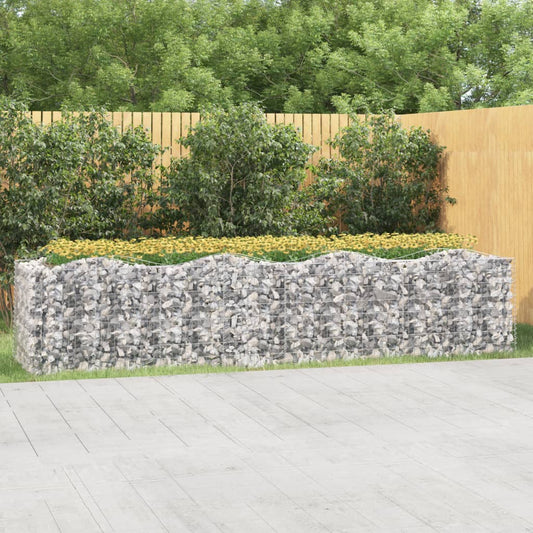 Gabionen-Hochbeet mit Hochbogen 400x100x100 cm Verzinktes Eisen - Pazzar.ch