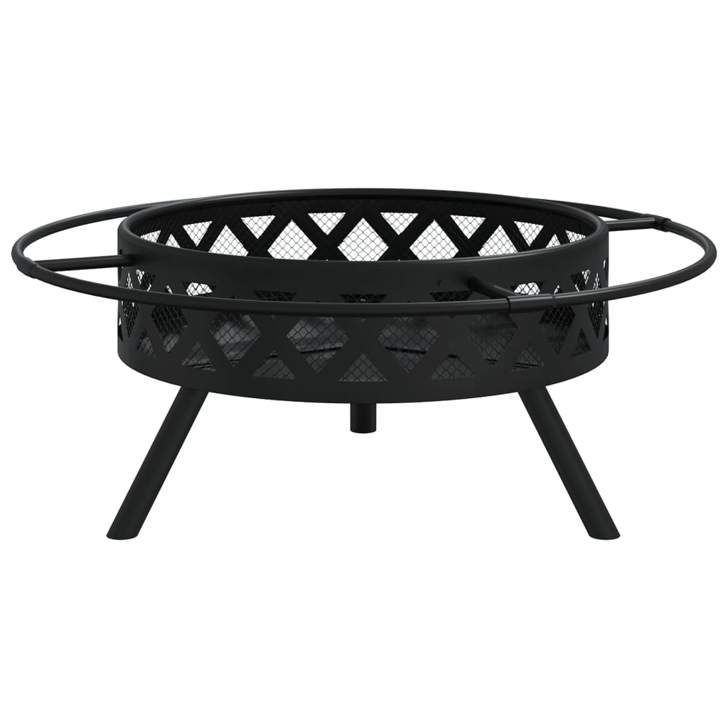 Feuerschale mit Schürhaken 70 cm XXL Stahl - Pazzar.ch