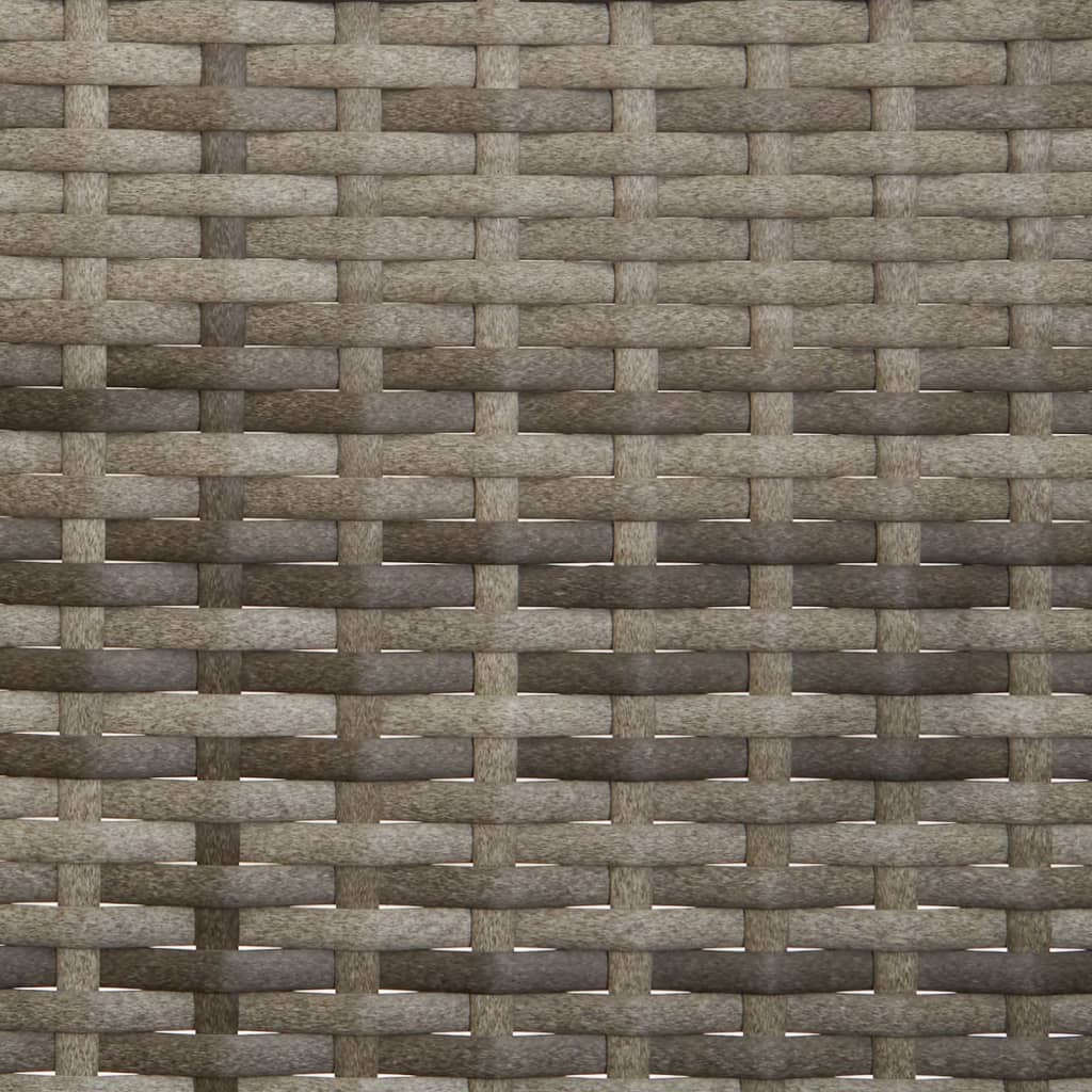 Gartenbank 3-Sitzer mit Kissen Grau Poly Rattan - Pazzar.ch