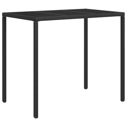 4-tlg. Garten-Lounge-Set mit Kissen Schwarz Poly Rattan - Pazzar.ch